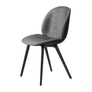 GUBI Beetle Dining Chair Plastic Leg Front Upholstered In Plain 0023