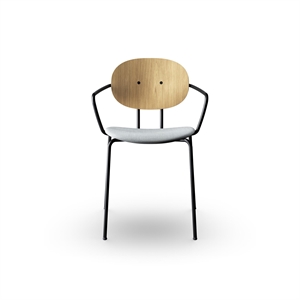 Sibast Furniture Piet Hein Dining Chair Black with Armrests Oak and Remix 123