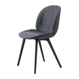 GUBI Beetle Dining Chair Plastic Leg Upholstered In Around Bouclé 023
