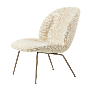GUBI Beetle Armchair Dora Boucle With Legs In Antique Brass