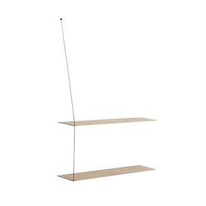 Woud Stedge Shelf 80 cm White Pigmented Lacquered Oak