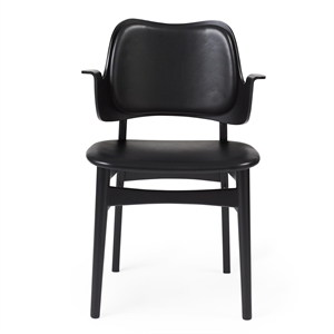 Warm Nordic Gesture Dining Chair with Seat and Back Upholstery Black Stained Birch/ Prescott 207
