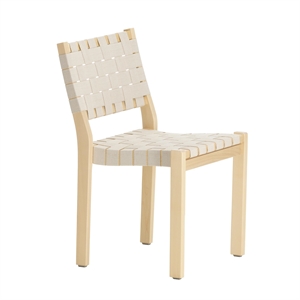 artek 611 Dining Chair Birch/ White