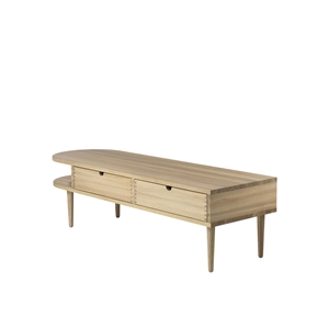 FDB Furniture F24 Radius Bench 145 cm Lacquered Oak