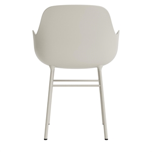 Normann Copenhagen Form Dining Chair With Armrests Light Gray/Steel