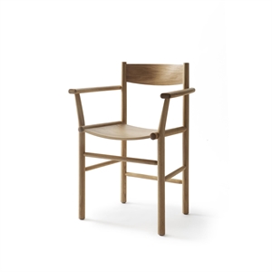 Nikari Linea Collection Akademia Dining Chair w. Armrests Lacquered Oak