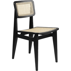GUBI C-Chair Dining Chair French Wicker/Black Oak