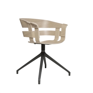 Design House Stockholm Wick Swivel Dining Chair Oak/Dark Gray