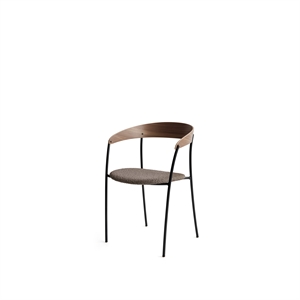 New Works Missing Dining Chair w. Armrest Walnut/ Barnum Dark Taupe