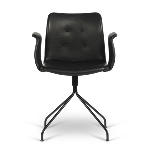 Bent Hansen Primum Dining Chair w. Armrests And Swivel Black/ Black