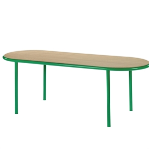 Valerie Objects Wooden Dining Table Oval Green/ Oak
