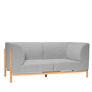 Hübsch Moment Sofa 2 Seater Small Gray/Natural