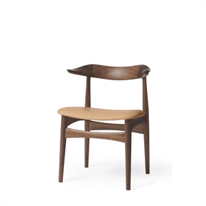 Warm Nordic Cow Horn Dining Chair Walnut/ Soavé