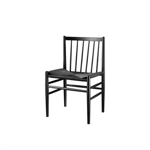 FDB Furniture J80 Dining Chair Black/ Black Seat