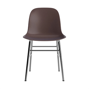 Normann Copenhagen Form Dining Table Chair Brown/ Chrome