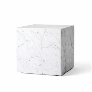 Audo Plinth Coffee Table Cubic Carrara Marble