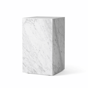Audo Plinth Coffee Table High Carrara Marble