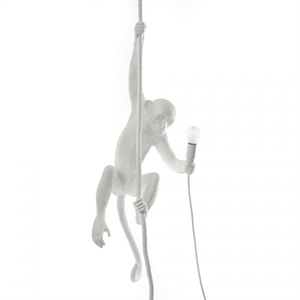 Seletti Monkey With Rope Ceiling Light White Outdoor