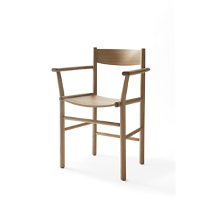 Nikari Linea Collection Akademia Dining Chair w. Armrests Light Lacquered Oak