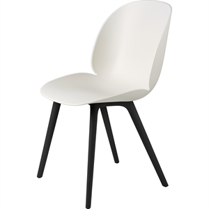 GUBI Beetle Dining Chair Black Plastic Base/ Alabaster White