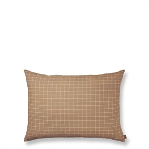 Ferm Living Brown Cotton Pillow Large Check