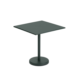 Muuto Linear Steel Café Garden Table Dark Green 70 X 70 cm
