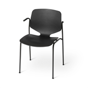 Mater Nova Sea Dining Chair With Armrest Black