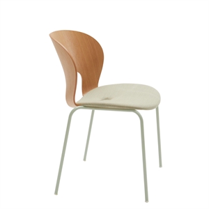 Magnus Olesen Ø Dining Chair Upholstered Cool Mint/ Lacquered Oak/Beige
