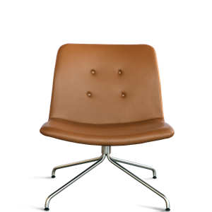 Bent Hansen Primum Lounge Chair Stainless Steel Legs/Cognac