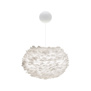 Umage Eos Pendant Medium White with Cannonball Rosette In White