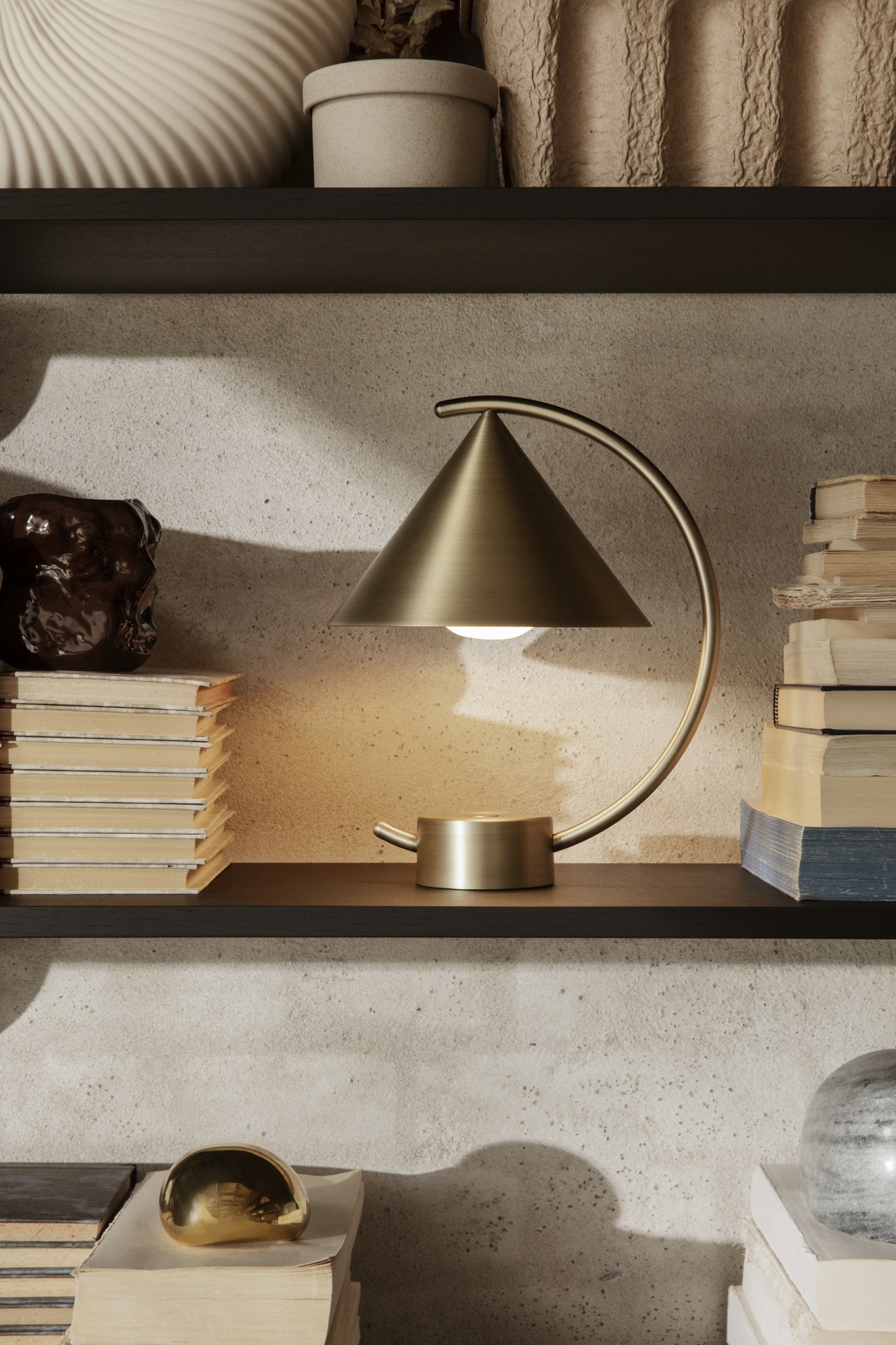 Ferm Living Meridian Portable Table Lamp Brass