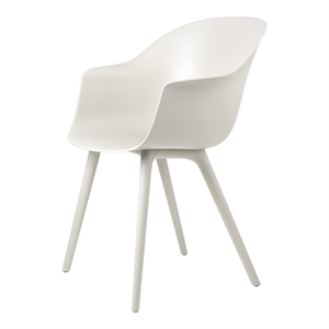 Bat Dining Chair - Un-Upholstered, Plastic Base, Outdoor (Alabaster White Base, Alabaster White)