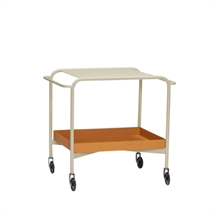 Hübsch Push Rolling Table Sand/ Brown