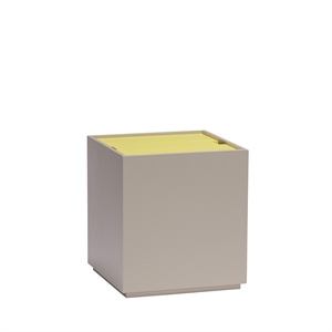 Hübsch Vault Side Table/Storage Box Gray/ Yellow