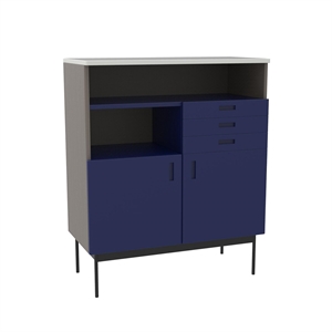 Hübsch Study Cabinet Dark Blue/ Gray