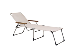 Fiam Amigo Sunbed With Armrests Beige/ White