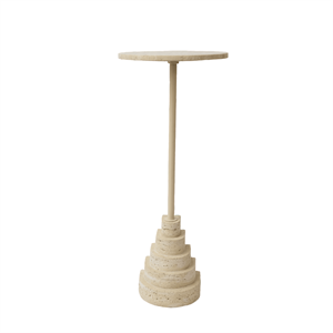 AYTM SOLUM Side Table H78 Light Sand/Travertine