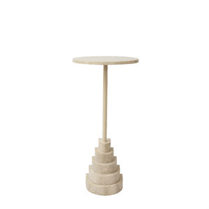 AYTM SOLUM Side Table H67 Light Sand/Travertine
