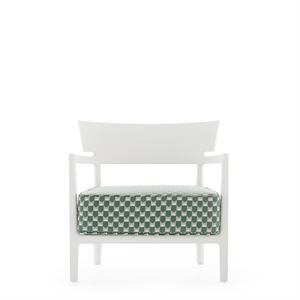 Kartell CARA MAT Liberty Obi Check Outdoor Armchair White/Sage
