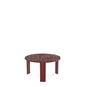 Kartell T-TABLE Side Table Small Burgundy