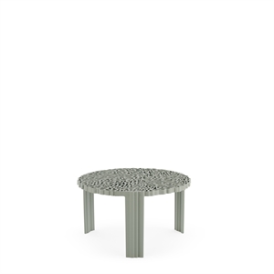 Kartell T-TABLE Side Table Small Green/Pewter