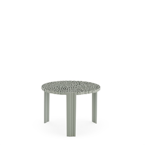 Kartell T-TABLE Side Table Medium Green/Pewter