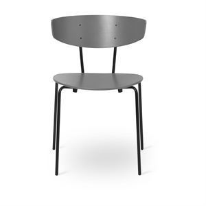 Ferm Living Herman Dining Table Chair Black/ Warm Gray