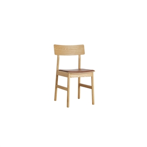 Woud Pause Dining Table Chair Upholstered 2 Pcs. Oiled Oak/Cognac