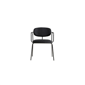 Woud Frame Dining Table Chair Upholstered 2 Pcs. Black/ Davis Sawana 14 Black