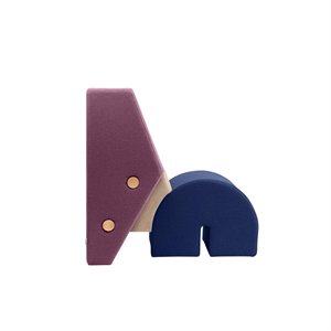 Please Wait to be Seated Keystone Armchair Fig Purple/ Off White/Navy Blue