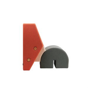 Please Wait to be Seated Keystone Armchair Peach/ Off White/ Gray