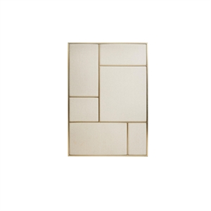 Please Wait to be Seated Nouveau Pin Notice Board Large Brass/Canvas
