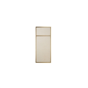 Please Wait to be Seated Nouveau Pin Notice Board Small Brass/Canvas