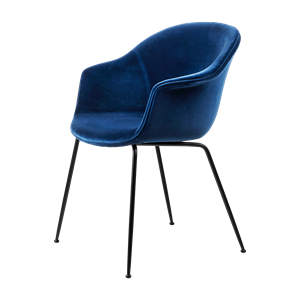 GUBI Bat Dining Chair Velvet 420 Sapphire Blue